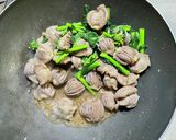 砂肝と菜の花のにんにくバター醤油炒め作り方5写真