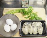 大粒牡蠣の卵とじ丼作り方1写真
