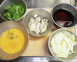 大粒牡蠣の卵とじ丼作り方2写真