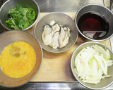 大粒牡蠣の卵とじ丼作り方2写真