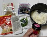 まじうまおにぎり★梅しらす大葉のり天かす作り方1写真