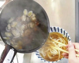 かいわれ大根とあさりのうどん作り方4写真