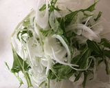 簡単♪新玉葱としらすの鰹節サラダ作り方1写真