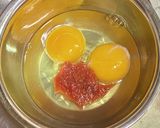 春キャベツとエビの卵炒りつけ・梅肉で作り方4写真