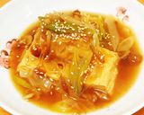 ねぎとなめこの厚揚げだし豆腐作り方8写真
