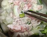 芽キャベツのトマトスープうどん作り方2写真
