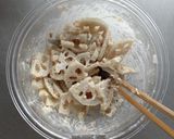 レンジで簡単☆れんこんの梅マヨサラダ。作り方4写真