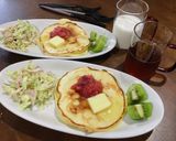 米粉でつくるバナナ入りホットケーキ作り方4写真
