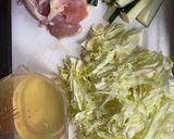 春キャベツと鶏もも肉の甘酢煮作り方1写真