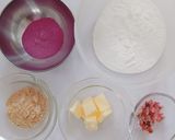 桜の花と紫いものサクサク米粉クッキー作り方1写真