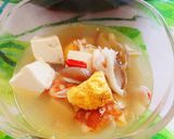 しいたけと海老、豆腐の中華スープ作り方12写真