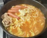 10分★旨辛チゲ鍋ニラうどん★無限うどん作り方12写真