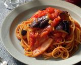 美味すぎる！なすとベーコンのトマトパスタ作り方5写真