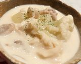 真っ白キノコたっぷり♡チキンクリーム煮♪作り方6写真
