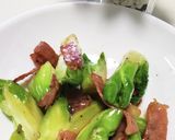 つぼみ菜とベーコンのニンニク炒め♡作り方5写真