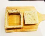 半熟卵とチーズの食パンモーニング作り方1写真
