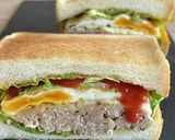 贅沢至福＊挽肉ステーキと卵のホットサンド作り方8写真