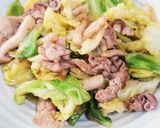 キャベツ、豚肉などのオイスターソース炒め作り方10写真