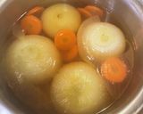 新玉ねぎ丸ごとスープ（和だし）作り方3写真