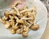 隙間埋和風きな粉ごまポン味しめじ彩サラダ作り方4写真