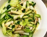 隙間埋和風きな粉ごまポン味しめじ彩サラダ作り方8写真
