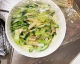隙間埋和風きな粉ごまポン味しめじ彩サラダ作り方9写真