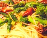 菜の花とほたるいかの春パスタ～山葵風味で作り方5写真