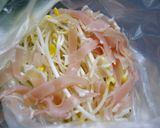 レンチン！もやしと生ハムのカレー風味作り方1写真