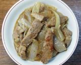 新玉ねぎとトンテキ肉で生姜焼き作り方6写真