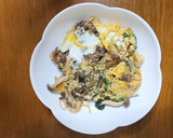 牛丼の残りをあらっ？サッと！牛卵とじ作り方5写真