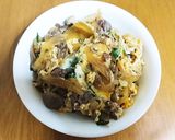 牛丼の残りをあらっ?サッと!牛卵とじ作り方6写真