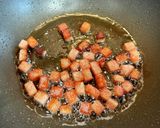 菜の花とスパムのチャーハン作り方2写真