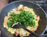 菜の花とスパムのチャーハン作り方4写真