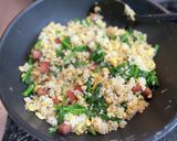 菜の花とスパムのチャーハン作り方5写真