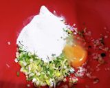 米粉でねぎ焼き作り方1写真