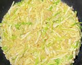 ヘルシー♡オートミールと豆腐のお好み焼き作り方4写真