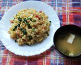焼豚とニラの焼き飯♪作り方3写真