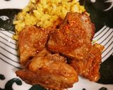 アサリカレー炒飯豚焼き添え作り方10写真