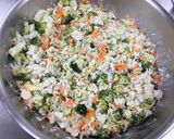 【保育園給食】花野菜としらすマヨドレ和え作り方4写真