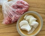 豚こま肉の胡麻味噌炒め♩作り方1写真