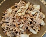 豚こま肉の胡麻味噌炒め♩作り方2写真