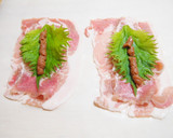 簡単満足♪厚揚げの梅しそチーズ肉巻き作り方2写真