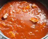 鶏胸肉とハンバーグのトマトソースパスタ作り方6写真