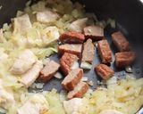 鶏胸肉とハンバーグのトマトソースパスタ作り方4写真