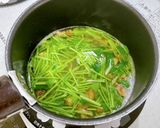 塩麹の旨味♪ホタテ缶と三つ葉の卵とじ作り方3写真