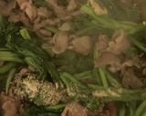 マカ入り牛肉と菜の花の炒め物作り方5写真