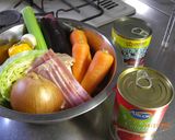 お豆と野菜た～っぷりのミネストローネ作り方1写真