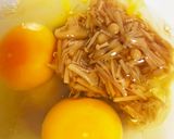 今朝の4w1hサンド「なめたけの卵焼き」作り方1写真