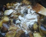 米粉でとろみ付け｡茄子､ニラの挽肉あん作り方5写真