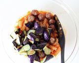 【茄子とサルシッチャのトマトパスタ】作り方6写真